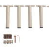 Vente-unique Lot de 6 pieds cylindriques pour cadres à lattes - Beige - BOLGARE* Pied De Lit