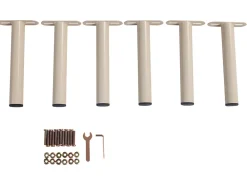 Vente-unique Lot de 6 pieds cylindriques pour cadres à lattes - Beige - BOLGARE* Pied De Lit