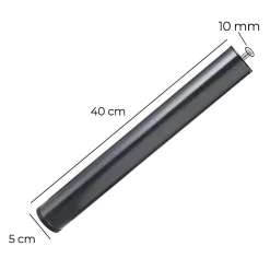 Juanio Lot de 4 pieds de lit à visser pour sommier tapissier couleur noir - Hauteur 40 cm x diamètre 5 cm, pas de vis de 10 mm* Pied De Lit