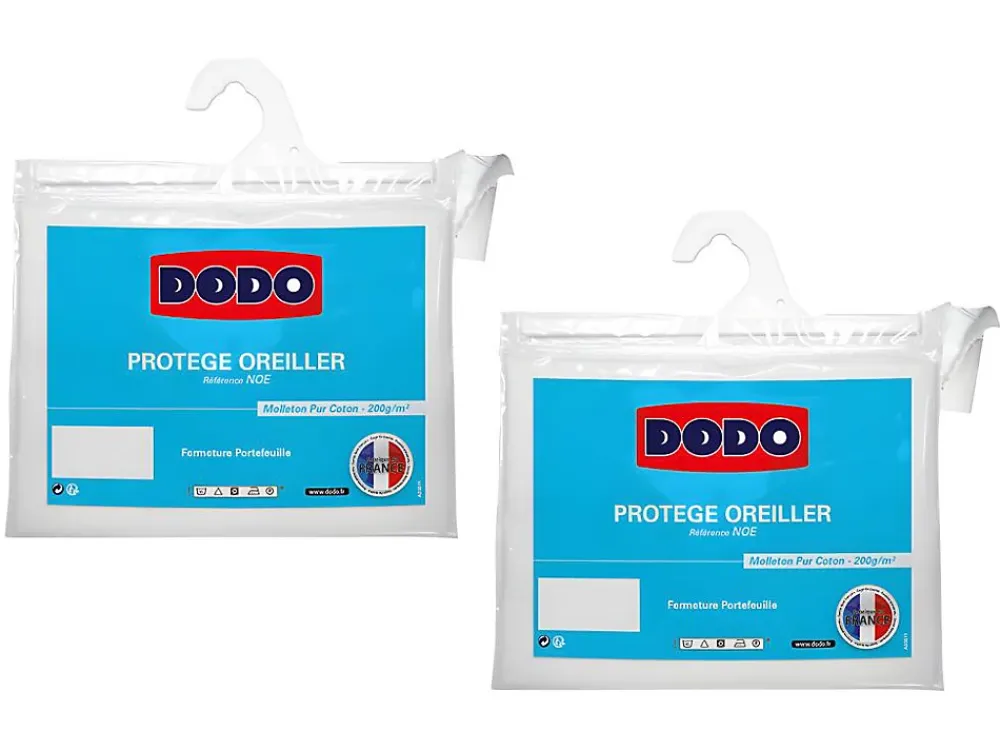 Dodo Lot de 2 protège oreillers absorbant - 65x65cm - ULTRA CONFORT* Oreiller Moelleux