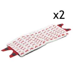 Lot de 2 recharge pour balai à plat, housse pour balai vapeur, rechange de nettoyage en microfibre -Longueur 45 x Profondeur 15 cm>Juanio Discount