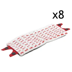 Lot de 8 recharge pour balai à plat, housse pour balai vapeur, rechange de nettoyage en microfibre -Longueur 45 x Profondeur 15 cm>Juanio Discount