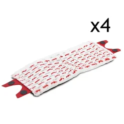 Juanio Lot de 4 recharge pour balai à plat, housse pour balai vapeur, rechange de nettoyage en microfibre -Longueur 45 x Profondeur 15 cm* Serpillère