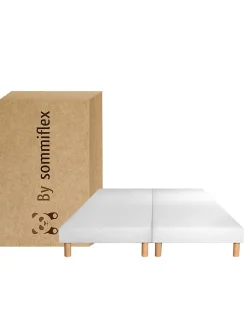 Lot de 2 Sommiers Tapissiers Blanc 80x200 (160x200) Fabrication Française Artis><noscript><img width=