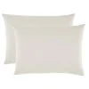 Sleep Retreat Lot de 2 taies d'oreiller "Drift" pur coton teint lavé 57 fils/cm² toutes dimensions - Ecru - Taies d'oreiller 50 x 70 cm x 2* Taie D'Oreiller