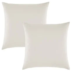 Lot de 2 taies d'oreiller "Drift" pur coton teint lavé 57 fils/cm² toutes dimensions - Ecru - Taies d'oreiller 63 x 63 cm x 2>Sleep Retreat Hot