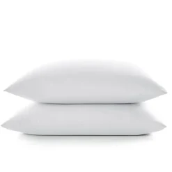 Lot de 2 taies d'oreiller "Drift" pur coton teint lavé 57 fils/cm² toutes dimensions - Blanc - Taies d'oreiller 50 x 70 cm x 2>Sleep Retreat New