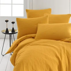 Sensei Maison Lot de 2 taies d'oreiller en gaze de coton Caramel 65x65 cm LOFT* Taie D'Oreiller