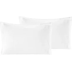 Sensei Maison Lot de 2 taies d'oreiller en gaze de coton Blanc 50x70 cm LOFT* Taie D'Oreiller