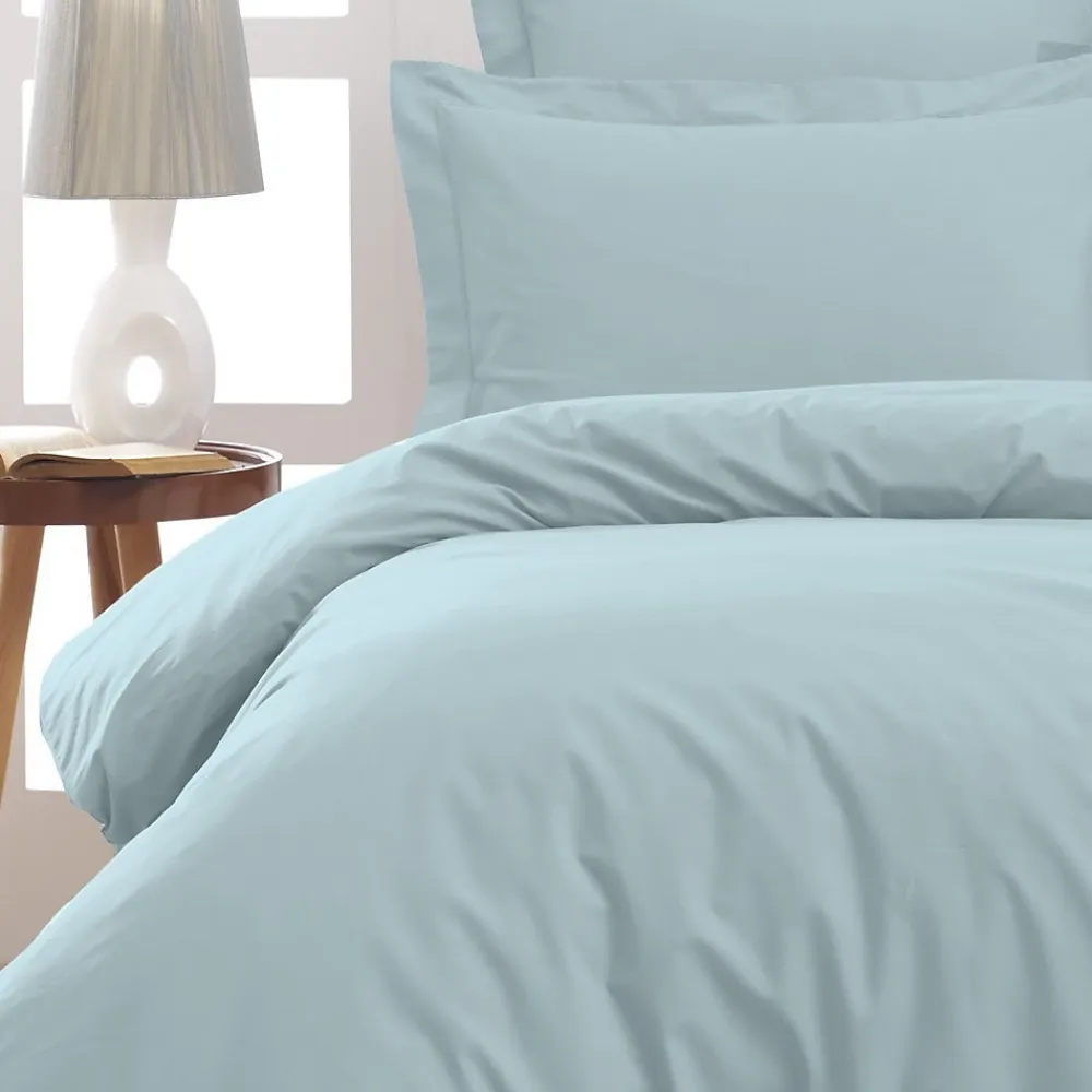 Sensei Maison Lot de 2 taies d'oreiller en percale de coton Bleu Arctic 65x65 cm SOFT PERCALE* Taie D'Oreiller