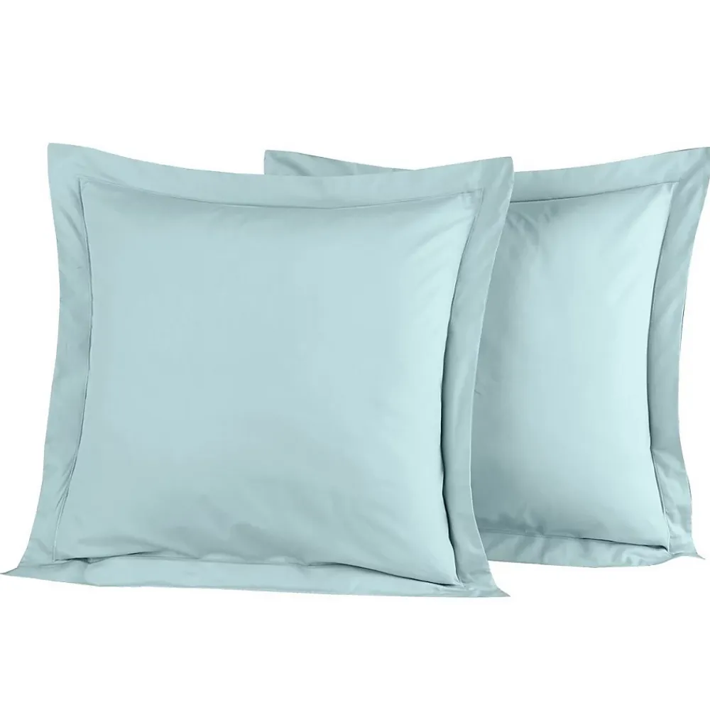 Sensei Maison Lot de 2 taies d'oreiller en percale de coton Bleu Arctic 65x65 cm SOFT PERCALE* Taie D'Oreiller