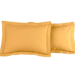 Sensei Maison Lot de 2 taies d'oreiller en percale de coton Caramel 50x70 cm SOFT PERCALE* Taie D'Oreiller