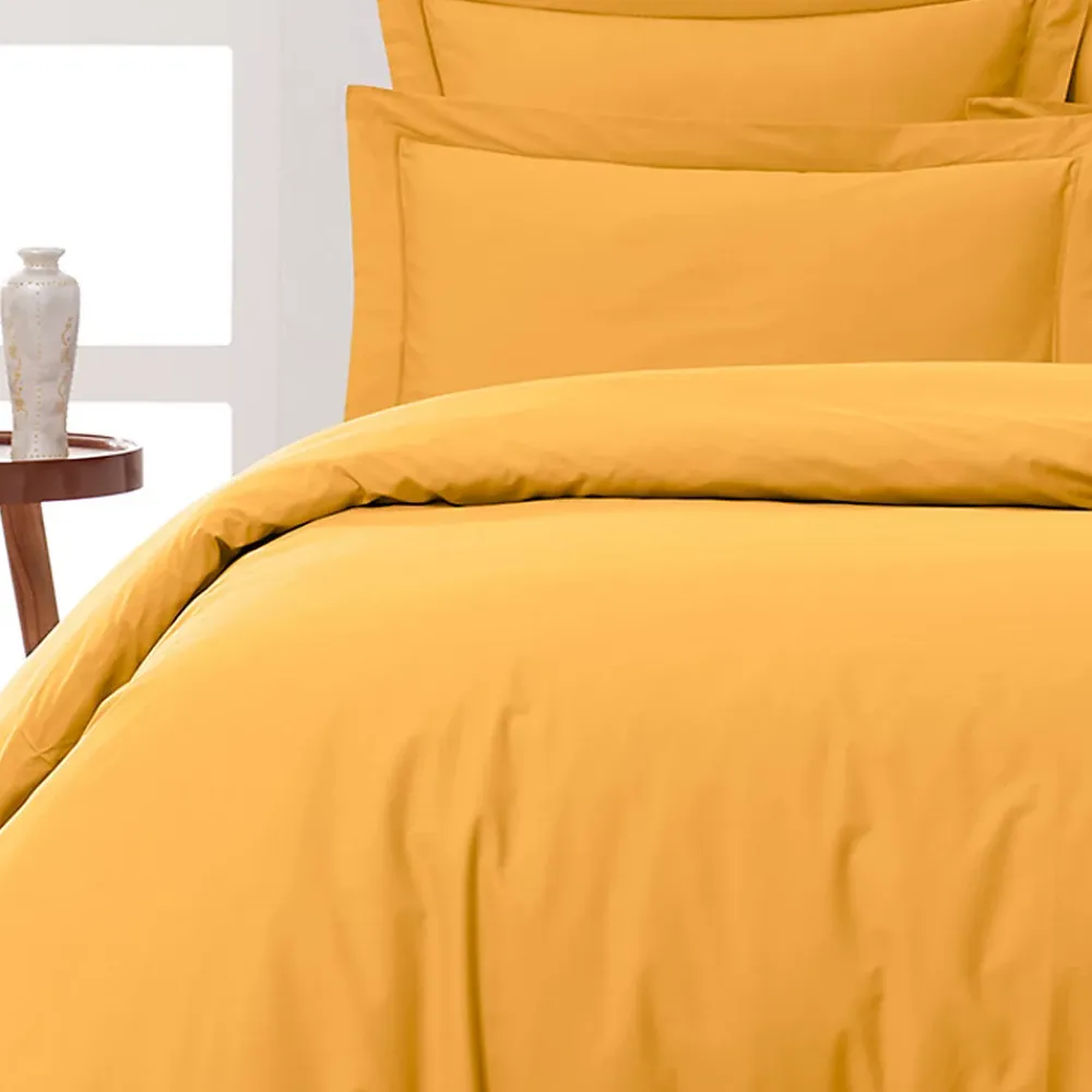 Sensei Maison Lot de 2 taies d'oreiller en percale de coton Caramel 50x70 cm SOFT PERCALE* Taie D'Oreiller