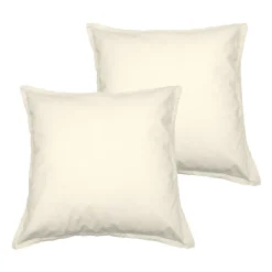 Sensei Maison Lot de 2 taies d'oreiller en coton Ecru 65x65 cm STUDIO* Taie D'Oreiller