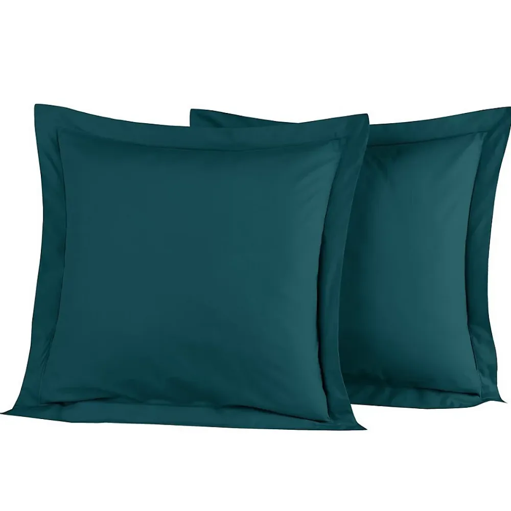 Sensei Maison Lot de 2 taies d'oreiller en percale de coton Petrol 65x65 cm SOFT PERCALE* Taie D'Oreiller