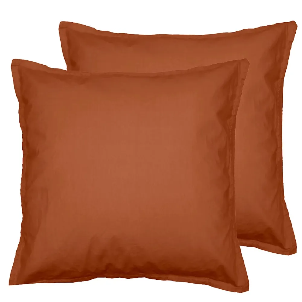 Sensei Maison Lot de 2 taies d'oreiller en flanelle de coton Auburn 65x65 cm KLAPPEN* Taie D'Oreiller