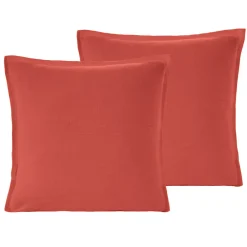 Lot de 2 taies d'oreiller en gaze de coton Terracota 65x65 cm LOFT>Sensei Maison Online