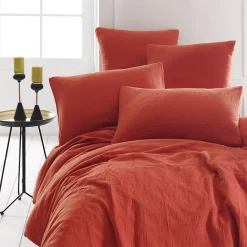 Lot de 2 taies d'oreiller en gaze de coton Terracota 65x65 cm LOFT><noscript><img width=