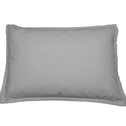 Lot de 2 taies d'oreiller en flanelle de coton Gris Perle 50x70 cm KLAPPEN>Sensei Maison Discount
