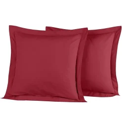 Sensei Maison Lot de 2 taies d'oreiller en percale de coton Cardinal 65x65 cm SOFT PERCALE* Taie D'Oreiller