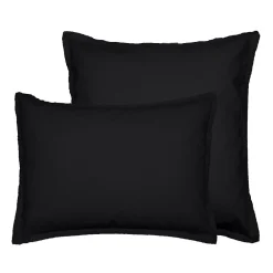 Lot de 2 taies d'oreiller en flanelle de coton Anthracite 50x70 cm KLAPPEN><noscript><img data-lazyloaded=
