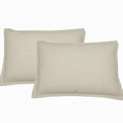 Lot de 2 taies d'oreiller en flanelle de coton Ficelle 50x70 cm KLAPPEN>Sensei Maison Outlet