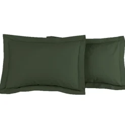 Sensei Maison Lot de 2 taies d'oreiller en percale de coton Eucalyptus 50x70 cm SOFT PERCALE* Taie D'Oreiller