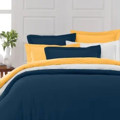 Sensei Maison Lot de 2 taies d'oreiller en percale de coton Indigo 65x65 cm SOFT PERCALE* Taie D'Oreiller