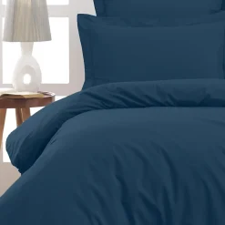 Sensei Maison Lot de 2 taies d'oreiller en percale de coton Indigo 65x65 cm SOFT PERCALE* Taie D'Oreiller