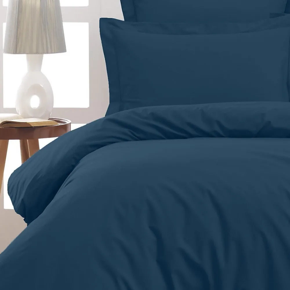 Sensei Maison Lot de 2 taies d'oreiller en percale de coton Indigo 65x65 cm SOFT PERCALE* Taie D'Oreiller