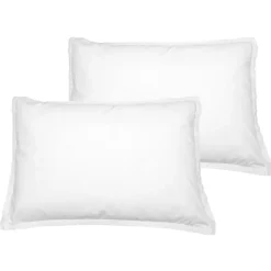 Sensei Maison Lot de 2 taies d'oreiller en coton Blanc 50x70 cm STUDIO* Taie D'Oreiller