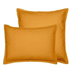 Sensei Maison Lot de 2 taies d'oreiller en flanelle de coton Caramel 65x65 cm KLAPPEN* Taie D'Oreiller