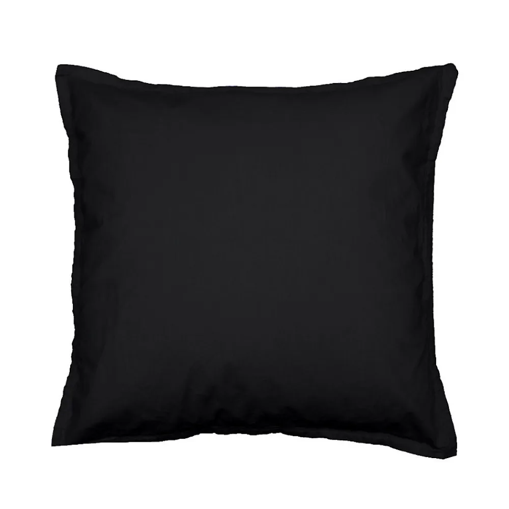 Lot de 2 taies d'oreiller en flanelle de coton Anthracite 65x65 cm KLAPPEN>Sensei Maison