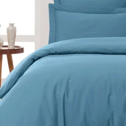 Lot de 2 taies d'oreiller en percale de coton Cobalt 50x70 cm SOFT PERCALE>Sensei Maison Online