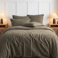 Sensei Maison Lot de 2 taies d'oreiller en gaze de coton Noisette 50x70 cm LOFT* Taie D'Oreiller