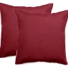 Vent Du Sud Lot de 2 taies d'oreiller percale pur coton peigné longues fibres 80 fils/cm² - Carmin - Lot de 2 taies d'oreiller 65* Taie D'Oreiller