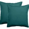 Vent Du Sud Lot de 2 taies d'oreiller percale pur coton peigné longues fibres 80 fils/cm² - Bleu canard - Lot de 2 taies d'oreille* Taie D'Oreiller