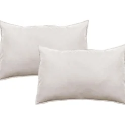 Lot de 2 taies d'oreiller Palace pur coton teint lavé 63 fils/cm² - Palace Naturel - Lot de 2 taies d'oreiller 50 x 70>Vent Du Sud Discount