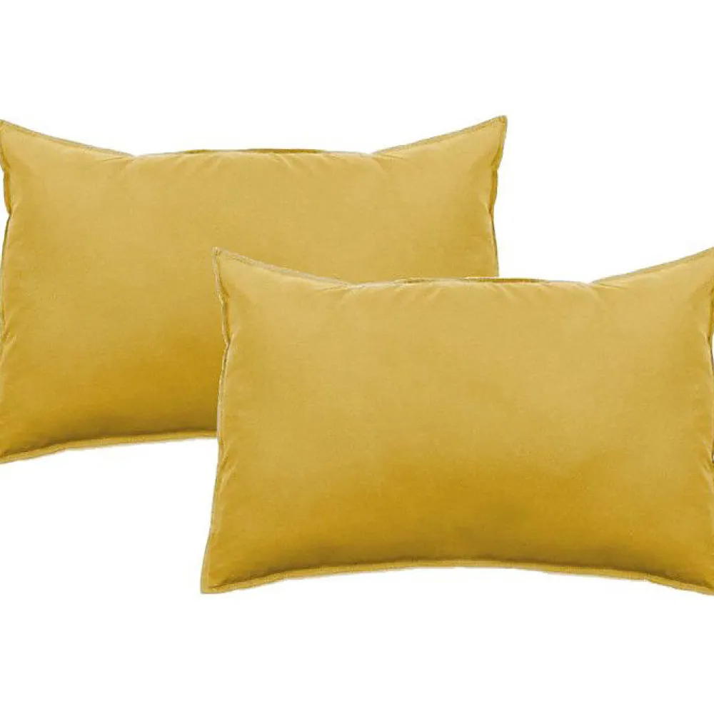 Lot de 2 taies d'oreiller Palace pur coton teint lavé 63 fils/cm² - Palace Naturel - Lot de 2 taies d'oreiller 50 x 70>Vent Du Sud Discount