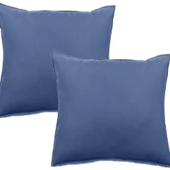 Lot de 2 taies d'oreiller Palace pur coton teint lavé 63 fils/cm² - Palace Naturel - Lot de 2 taies d'oreiller 50 x 70><noscript><img width=