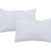 Vent Du Sud Lot de 2 taies d'oreiller Palace pur coton teint lavé 63 fils/cm² - Palace Neige - Lot de 2 taies d'oreiller 50 x 70 c* Taie D'Oreiller