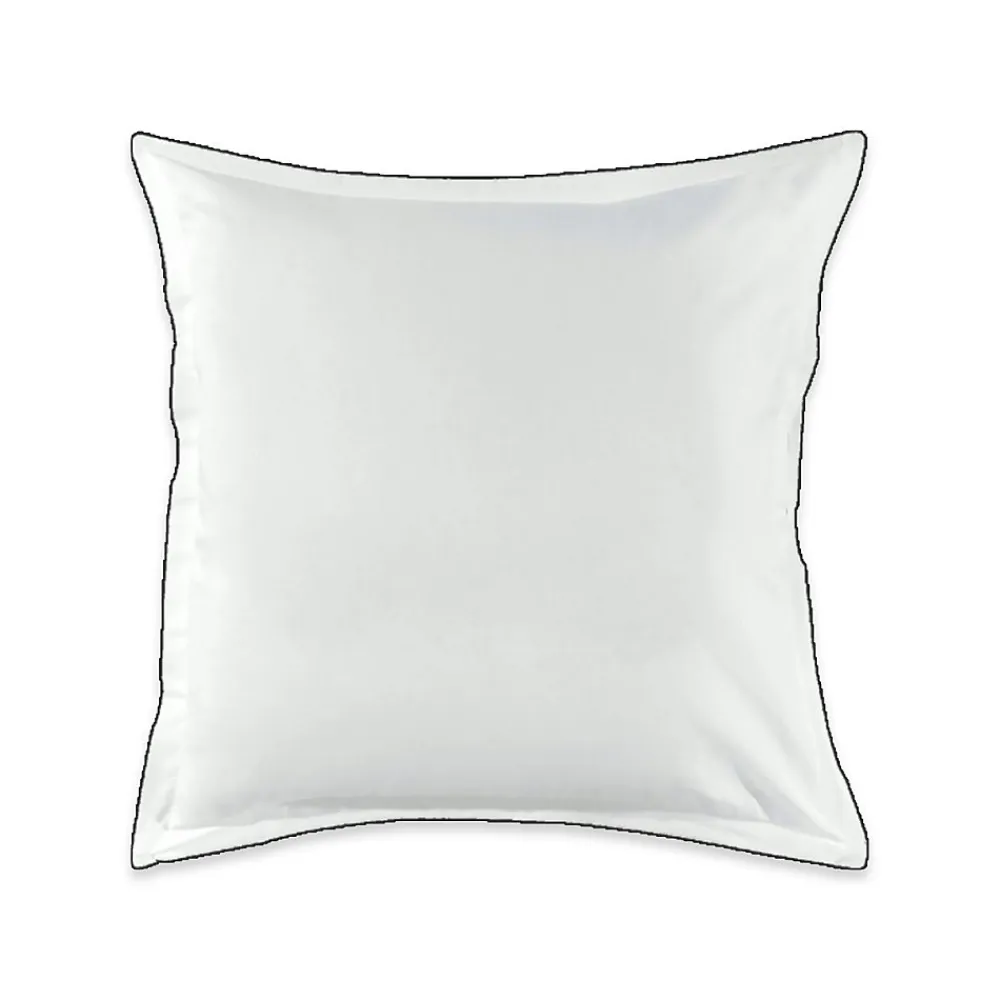 Lot de 2 taies d'oreiller unies en coton finition bourdon 65x65cm>Future Home Online