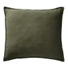 Meubletmoi Lot de 2 taies d'oreillers 60 x 60 cm en lin lavé vert - LUISA* Taie D'Oreiller