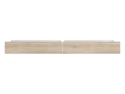 Vente-unique Lot de 2 tiroirs pour lit en 120, 140, 160 et 180 cm - Coloris : Naturel - TENALIA* Lit Avec Rangement