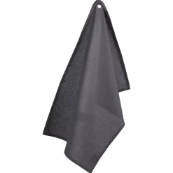 Atmosphera Créateur D'Intérieur Lot de 2 torchons imprimés - coton - gris foncé - 45x70 cm - Atmosphera* Boutis, Couvre-Lit, Édredon