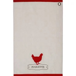 Lot de 2 torchons imprimés Poule - coton - 45x70 cm - Atmosphera><noscript><img width=