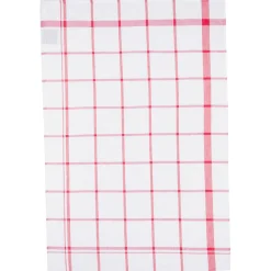 Lot de 2 torchons imprimés - coton - rouge et blanc - 45x70 cm - Atmosphera><noscript><img width=