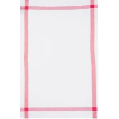 Lot de 2 torchons imprimés - coton - rouge et blanc - 45x70 cm - Atmosphera><noscript><img width=