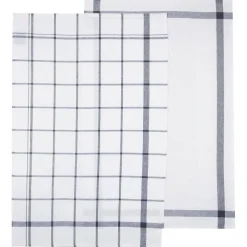 Atmosphera Créateur D'Intérieur Lot de 2 torchons imprimés - coton - bleu - 45x70 cm - Atmosphera* Boutis, Couvre-Lit, Édredon