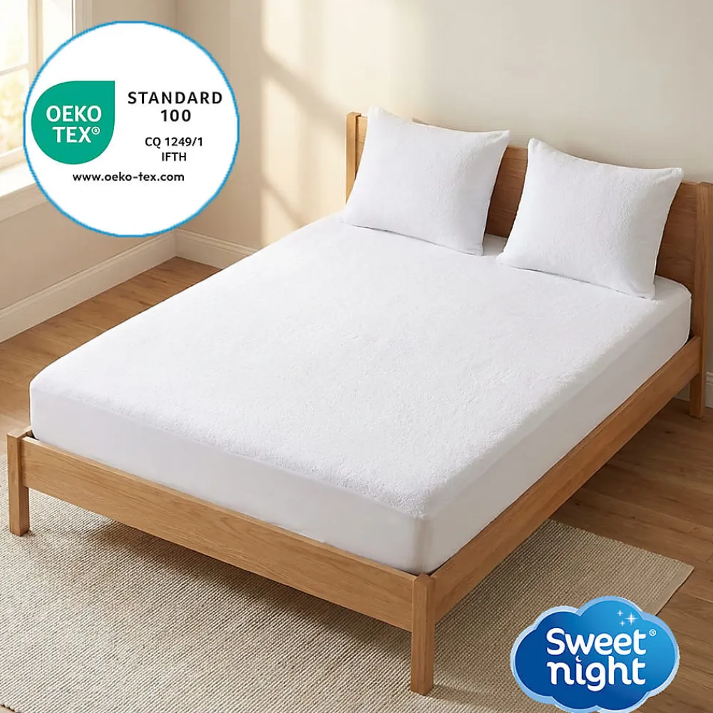 Sweetnight Lot Protège-Matelas 160x200 + 2 Protège-Oreillers 65x65 - Bouclette Éponge Coton Absorbante* Protège Matelas